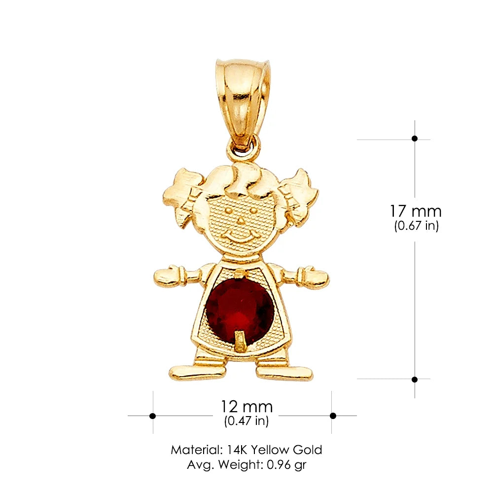 14K Yellow Gold Cubic Zirconia Pendant G2772