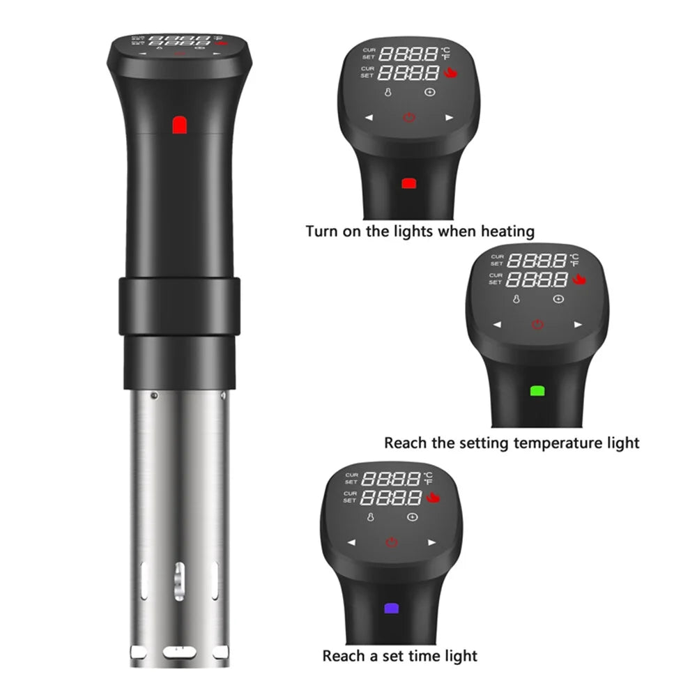1100W Sous Vide Cooker Waterproof with Temperature Time Control Display F42136