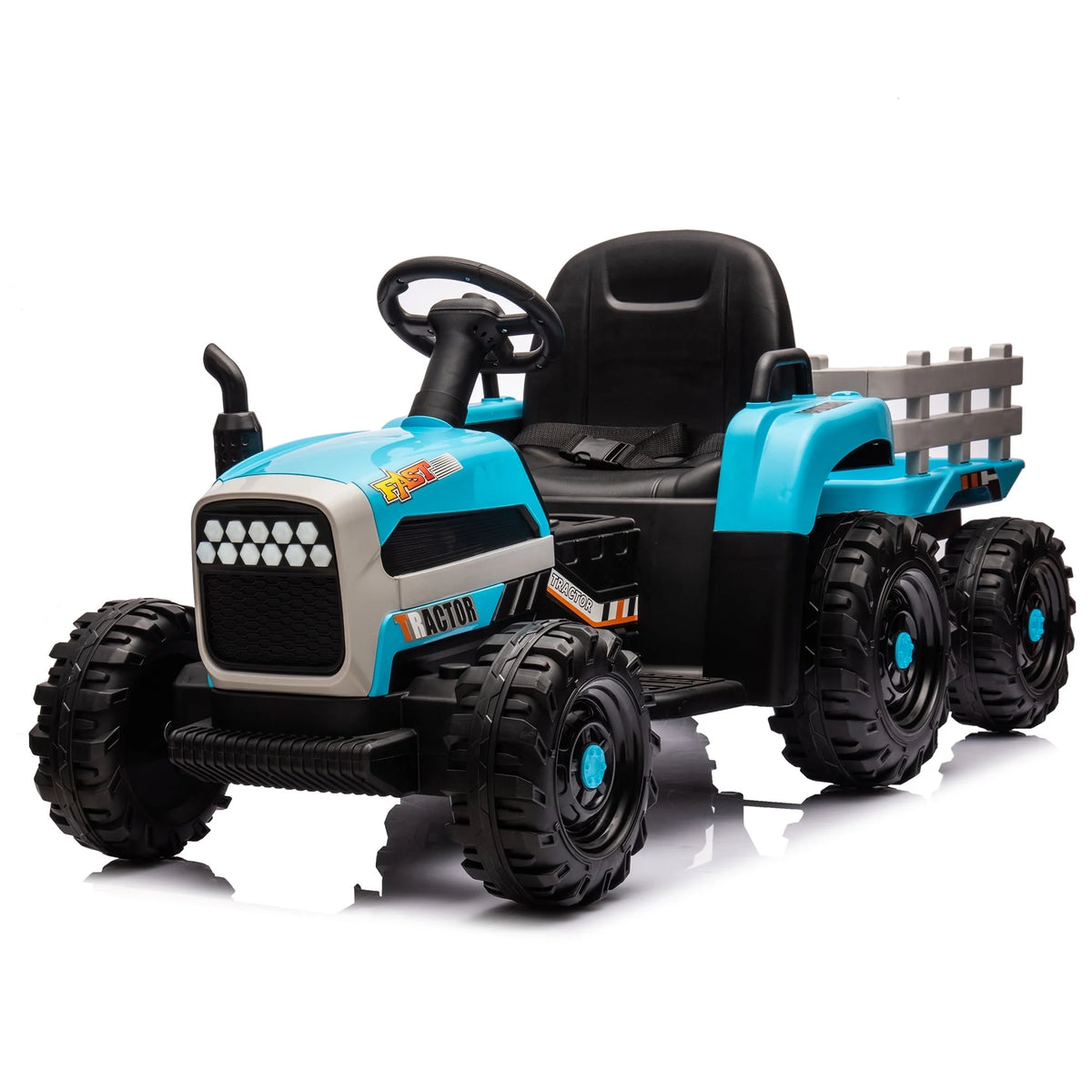 24V Kids Ride On Tractor with Trailer & Remote D79846