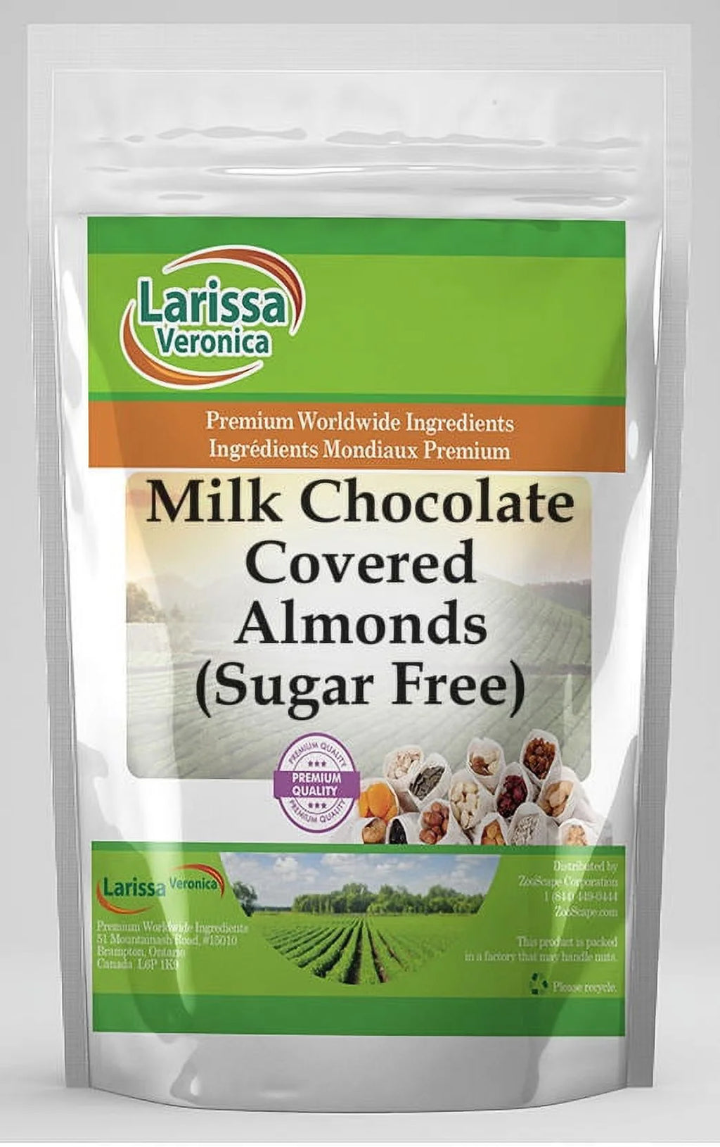 Sugar Free Milk Chocolate Covered Almonds 4 oz 2-Pack Z950081