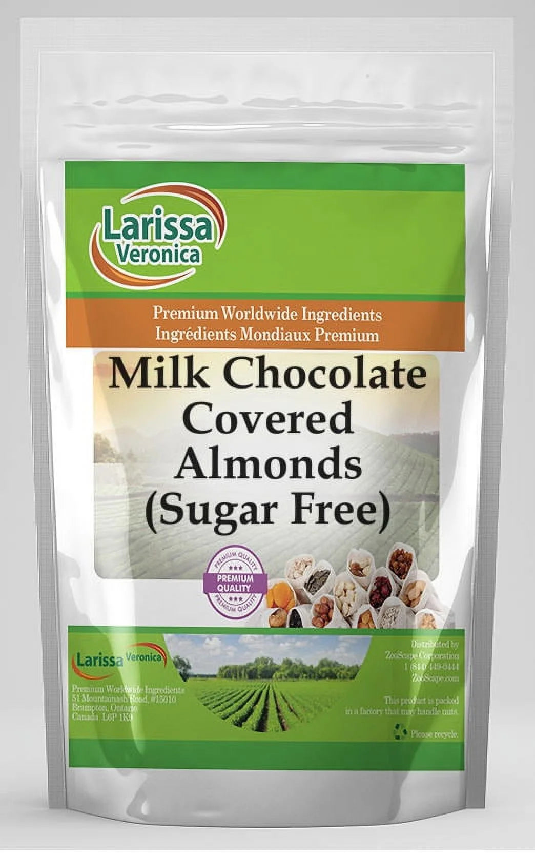 Sugar Free Milk Chocolate Covered Almonds 4 oz 2-Pack Z950081