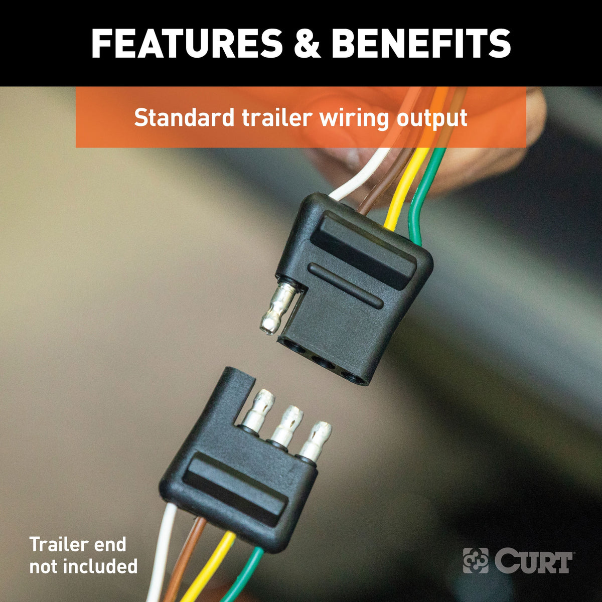 Vehicle-Side Custom 4-Pin Trailer Wiring Harness H91041