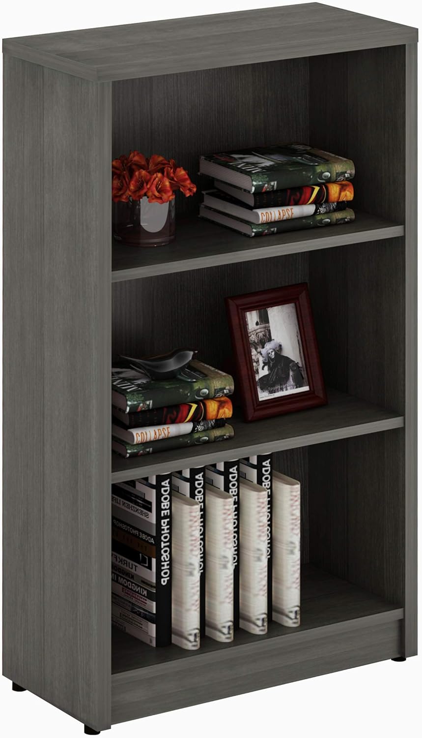 White 5 Shelf Wood Bookcase Q695