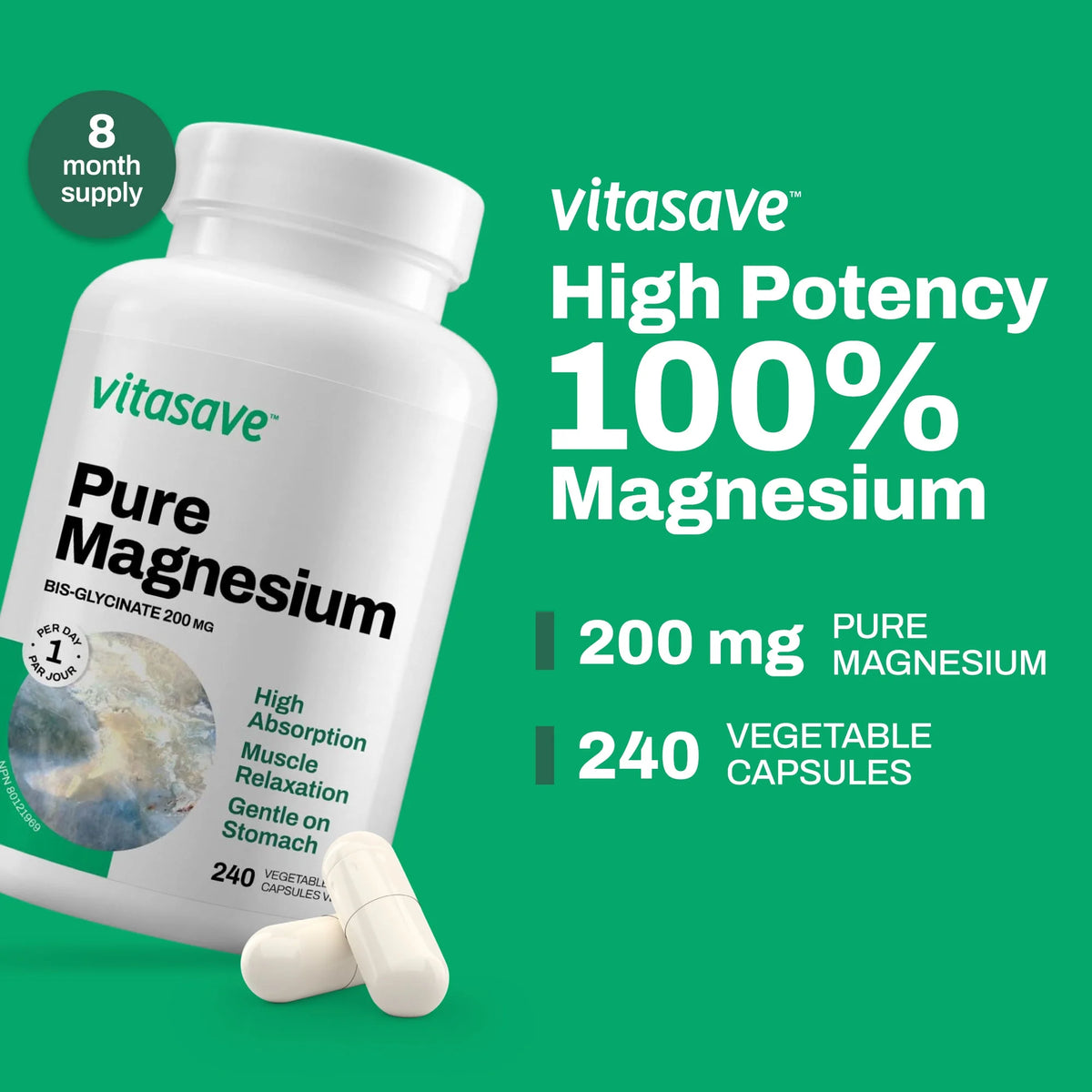 Magnesium Bisglycinate Capsules 240 Counts J542488