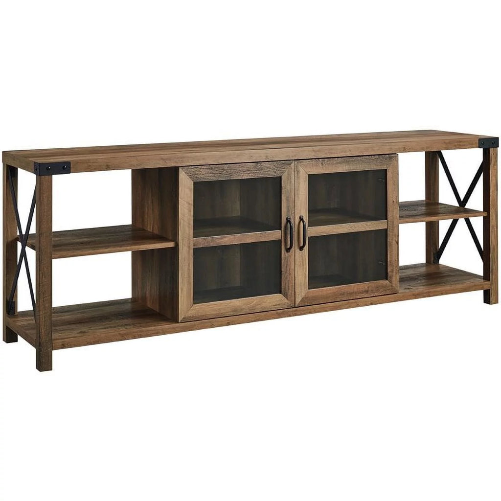 Rustic Oak 4 Piece TV Stand and Coffee Table and 2 End Tables Set R40021
