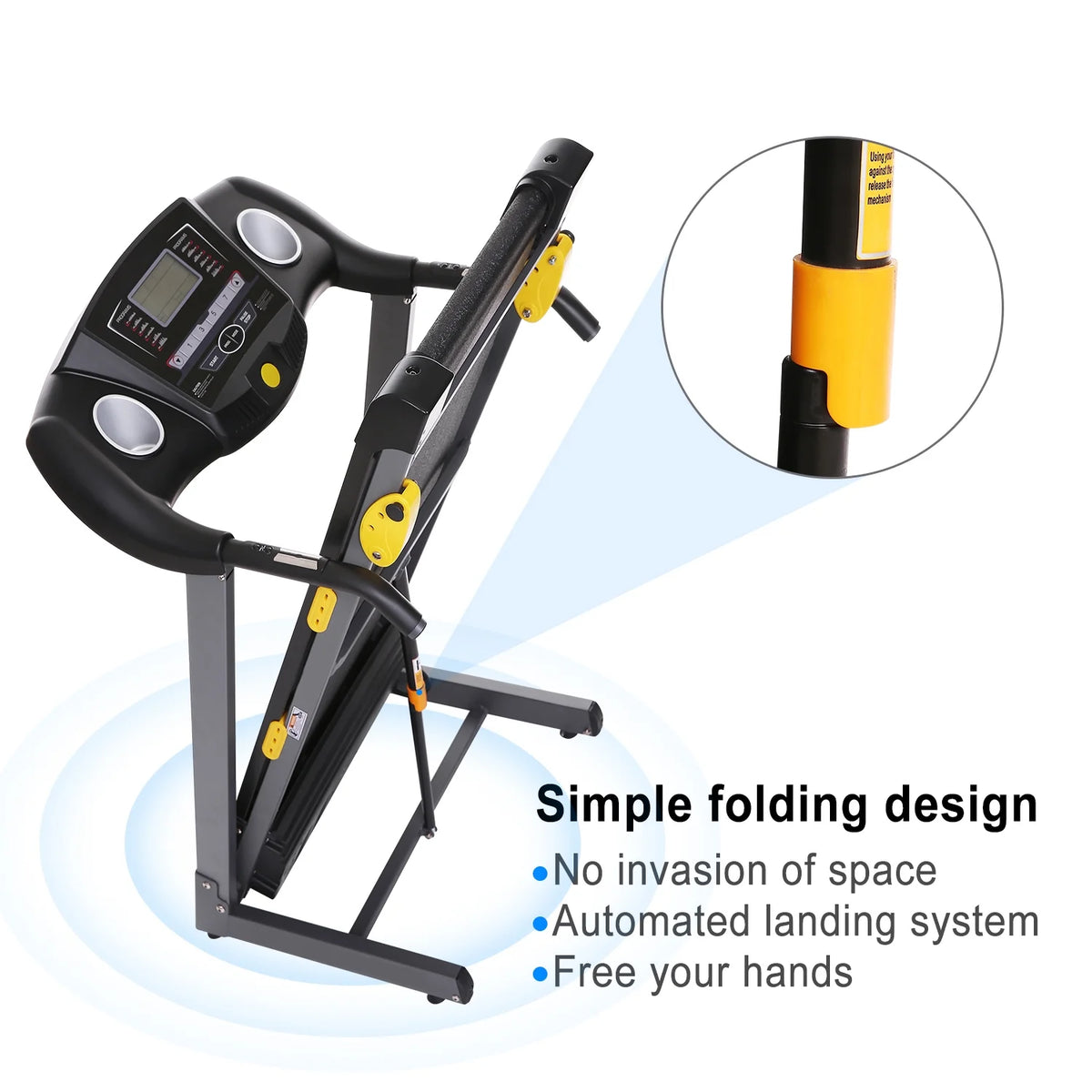 Folding Electric Treadmill with 3 Level Incline J116