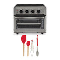 Black AirFryer Oven with Grill and Spatula and Tongs Set B81625