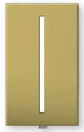 1 Gang Bright Brass Arch Wallplate A29921
