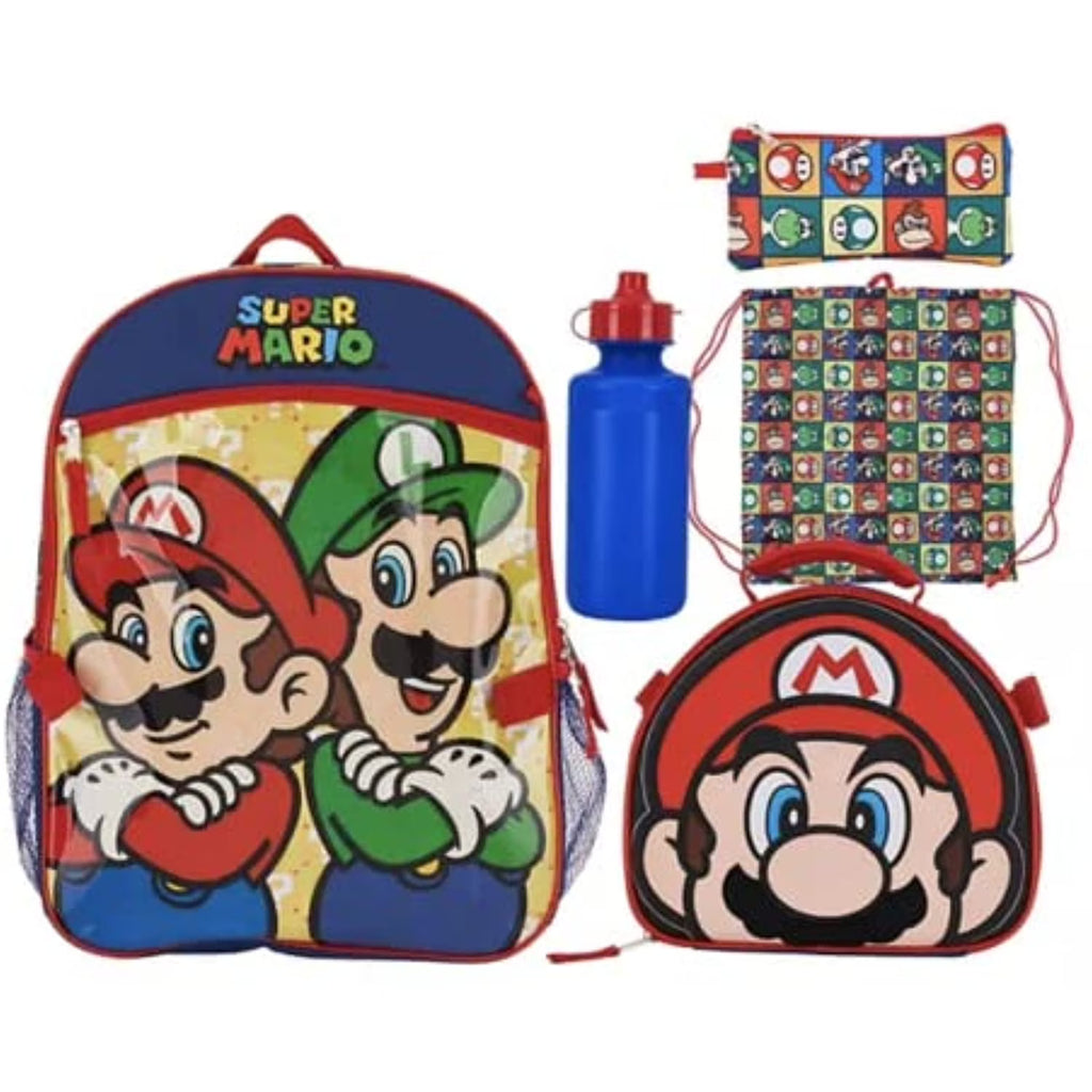 5 Piece Backpack Set with Lunch Bag and Water Bottle K903